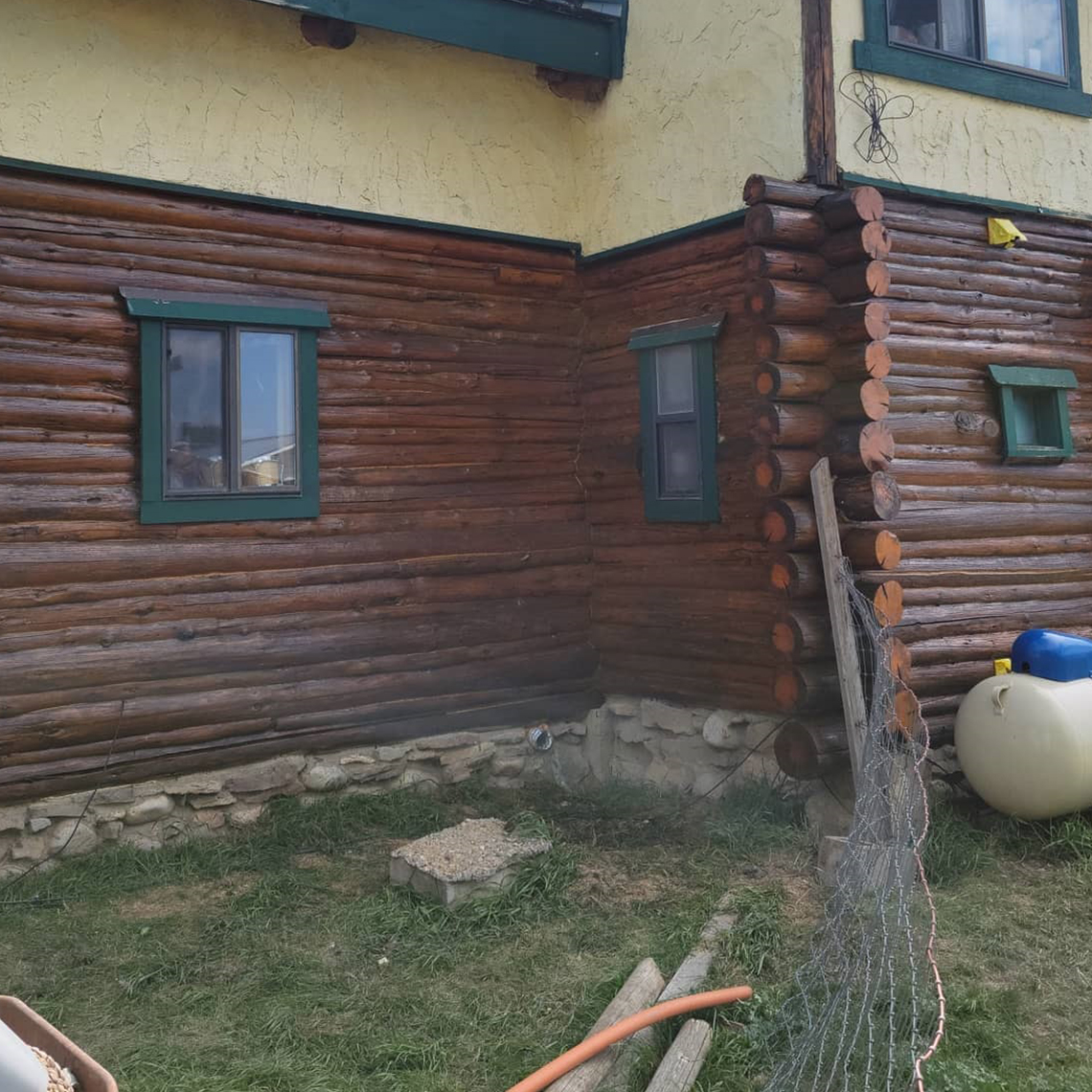 After Log Home Restoration