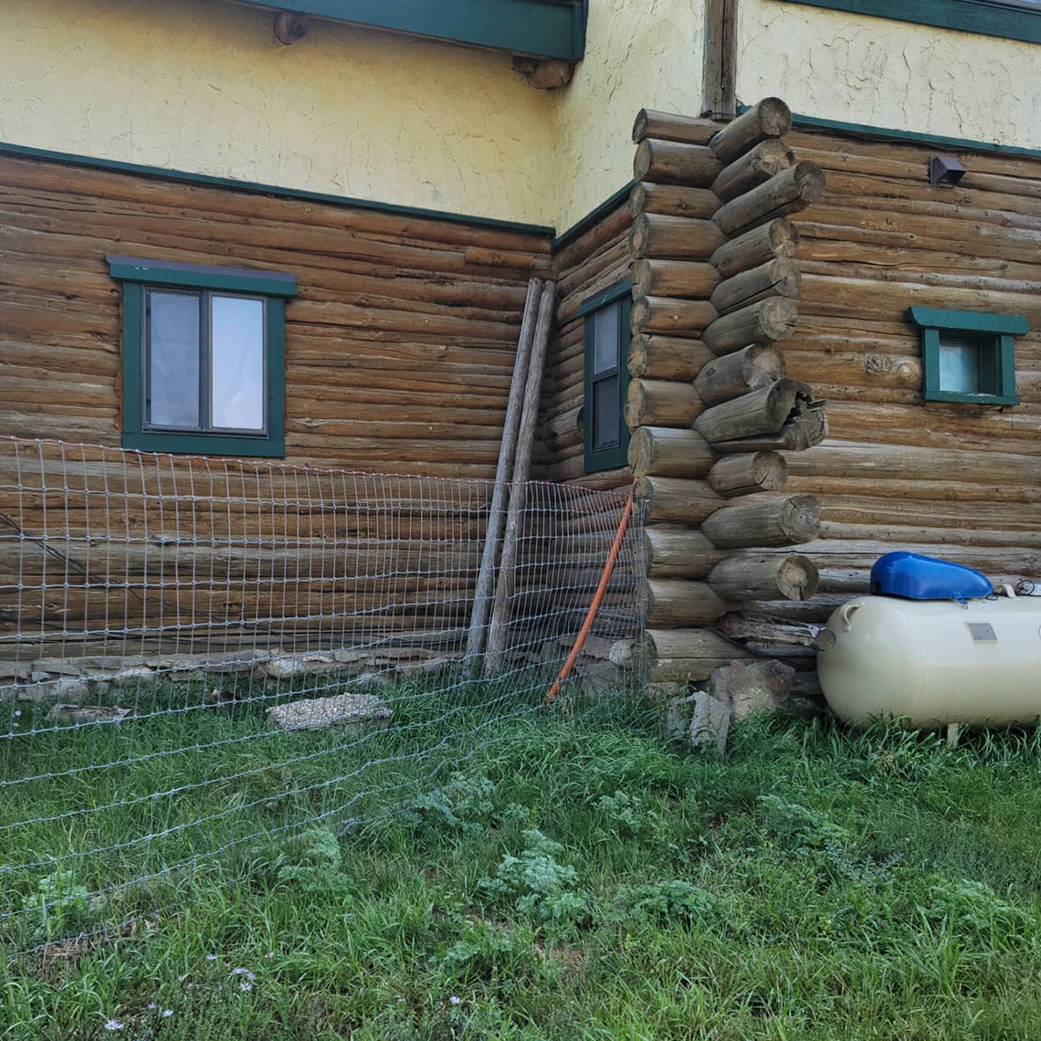 Before Log Home Restoration